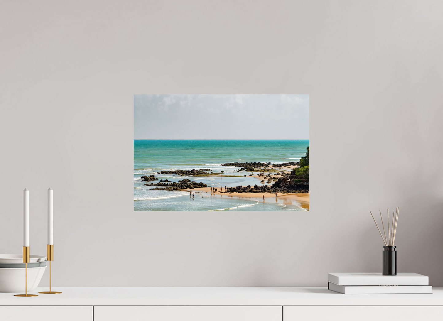 45 x 30 cm, Fine Art Print auf Alu-Dibond ohne Aufhang Praia de Ponta Negra - RN