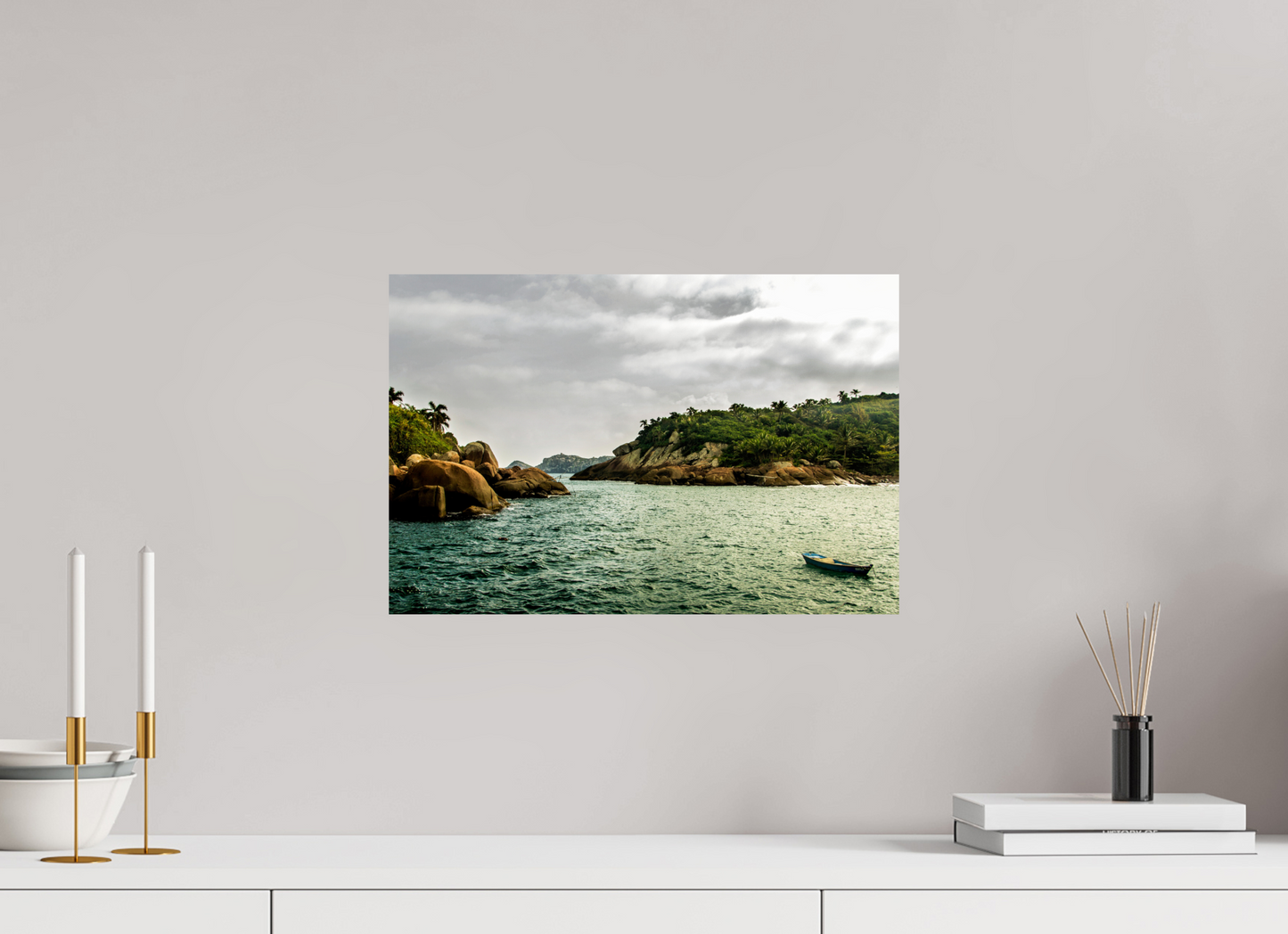 45 x 30 cm, Fine Art Print auf Alu-Dibond ohne Aufhang Ilha Vitória - Ilhabela - SP