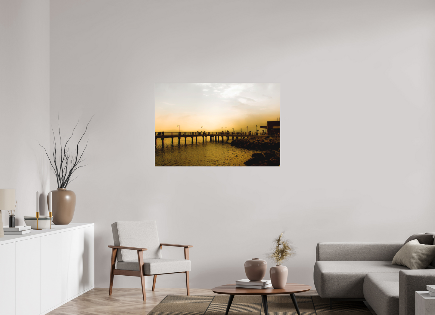 120 x 80 cm, Fine Art Acrylglas Matt Deck do Pescador - Santos - SP