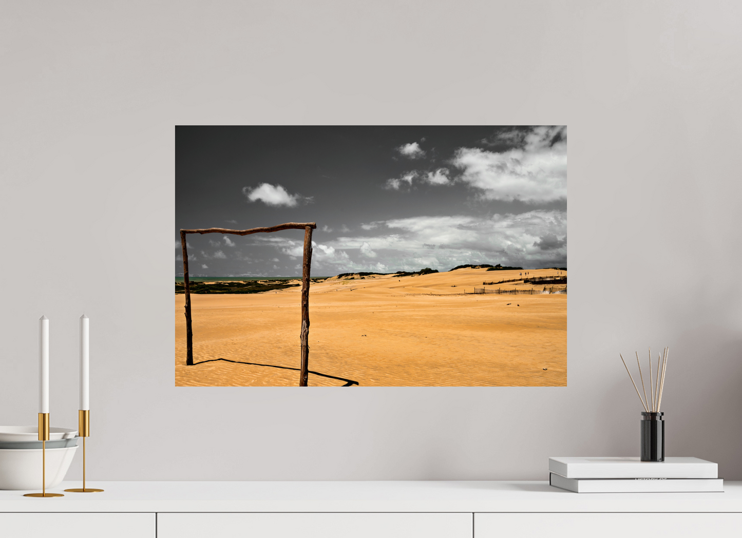 60 x 40 cm, Fine Art Print auf Alu-Dibond ohne Aufhang Praia de Itaúnas - Itaúnas - ES
