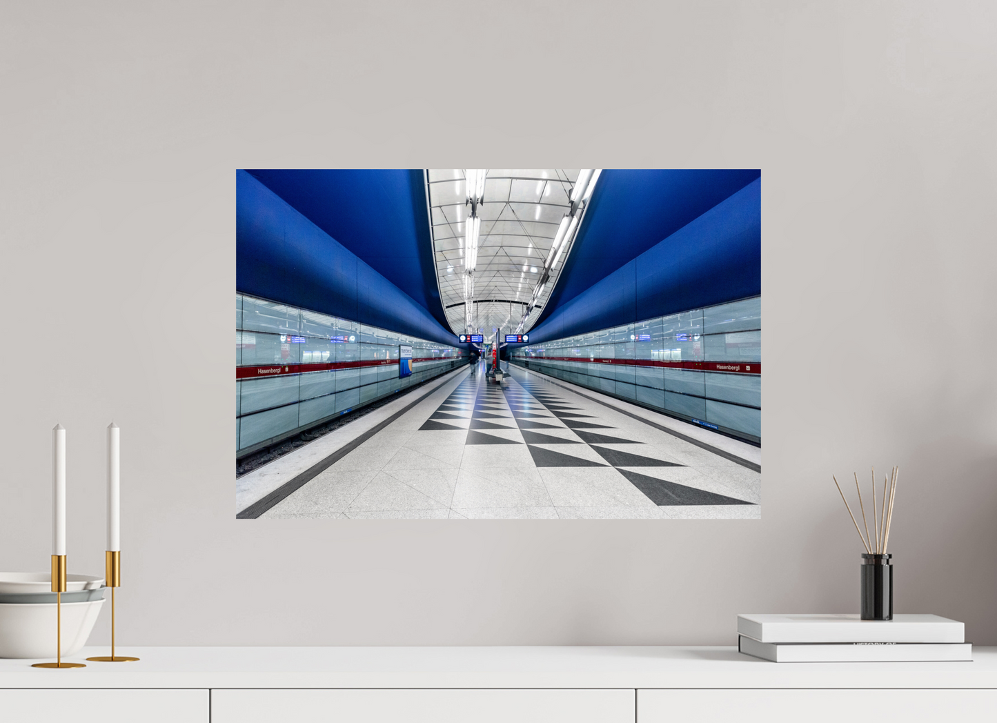 60 x 40 cm, Fine Art Print Metallic Edition Hasenbergl #5 Müchen