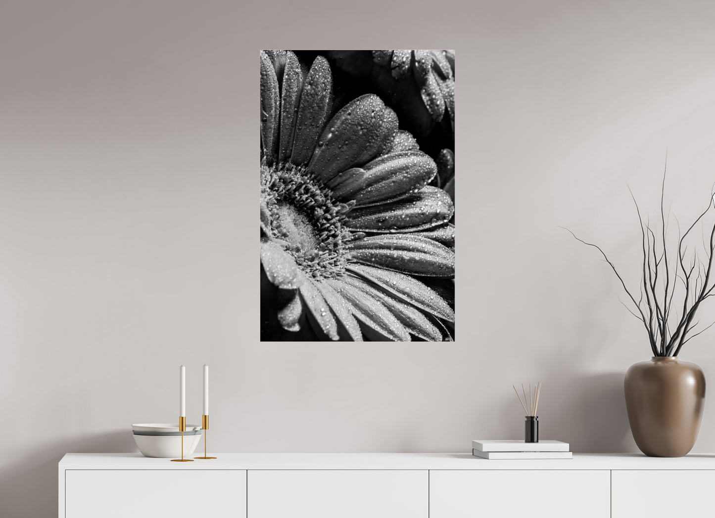 60 x 90 cm, Glänzender Foto-Abzug Acrylglas Gerbera_01
