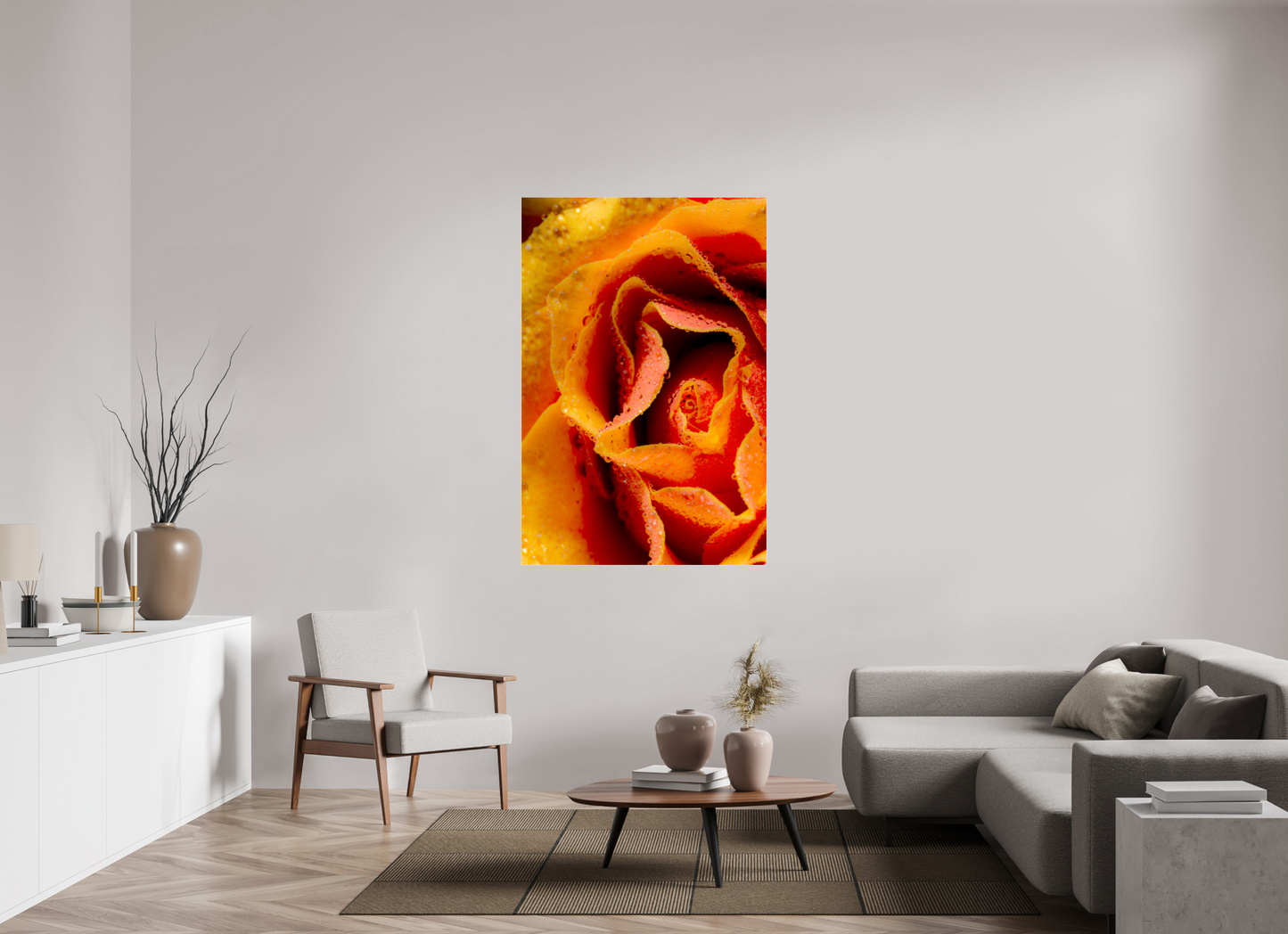 100 x 150 cm, Glänzender Foto-Abzug Acrylglas Rose_05