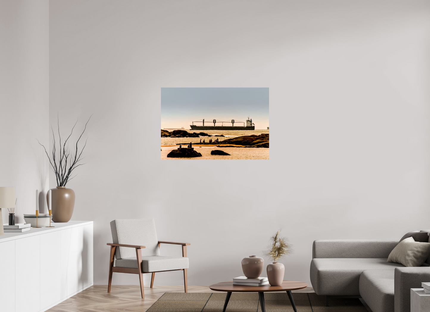 105 x 70 cm, Fine Art Print auf Alu-Dibond ohne Aufhang Praia da Costa - Vila Velha - ES