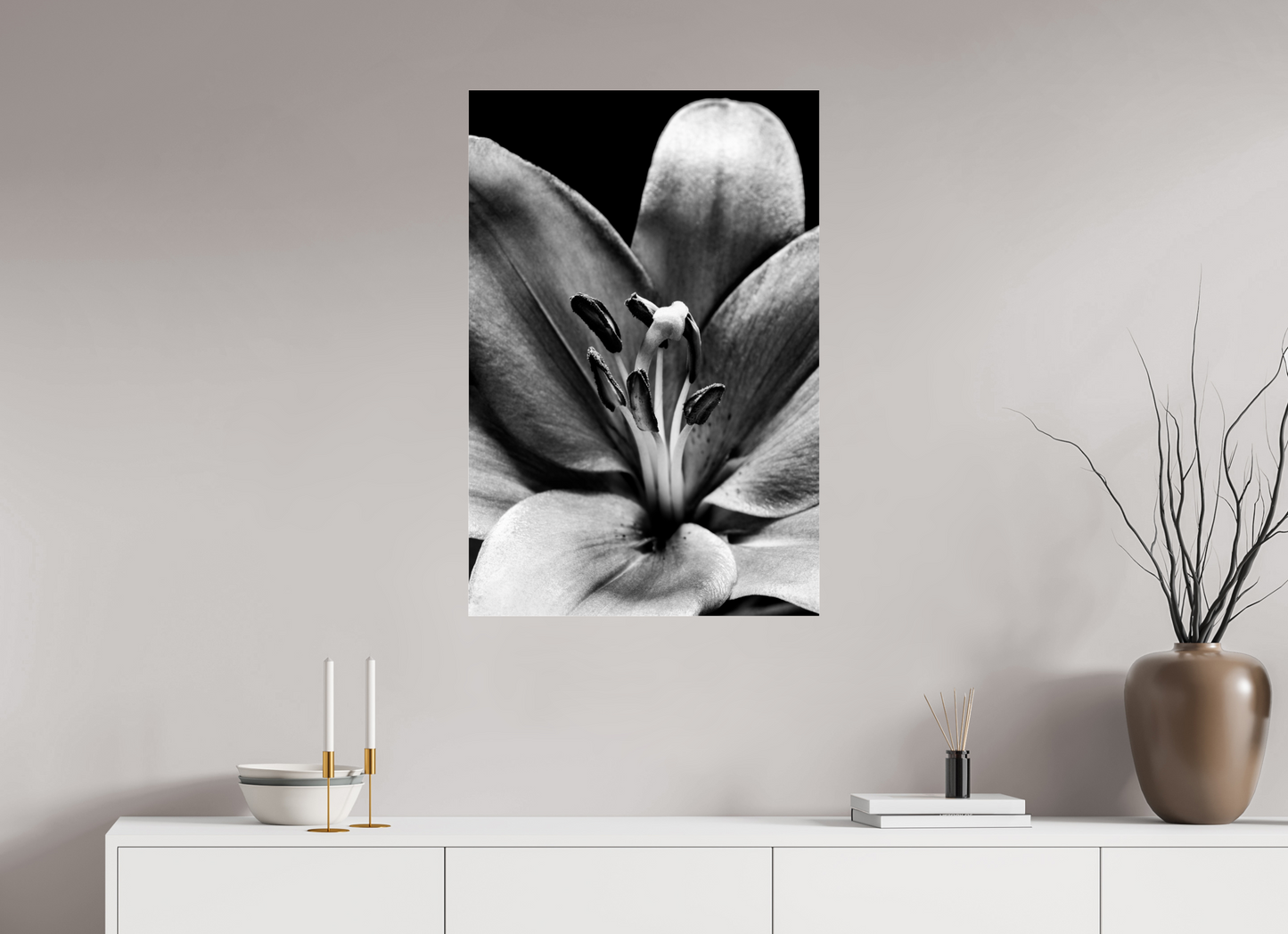 60 x 90 cm, Glänzender Foto-Abzug Acrylglas Lilie_01