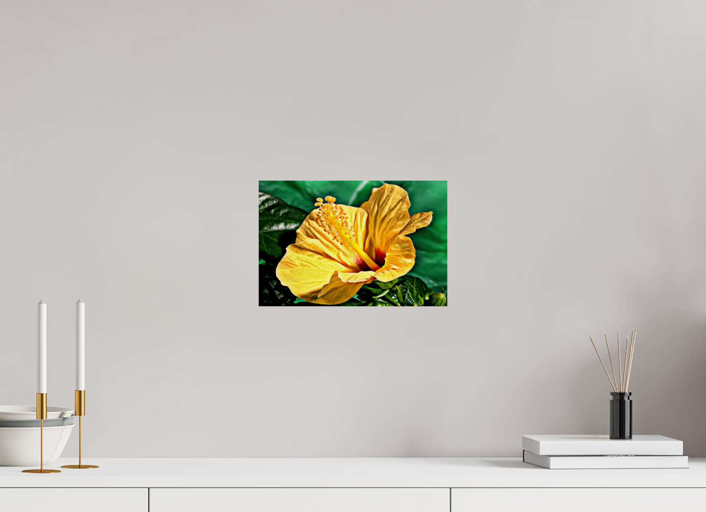 30 x 20 cm, Fine Art Print Baryta auf Alu-Dibond Hibiscus-02