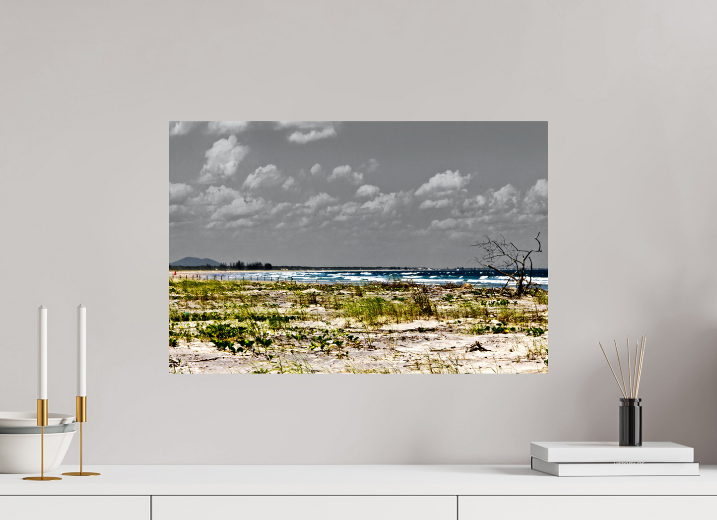 60 x 40 cm, Fine Art Print auf Alu-Dibond ohne Aufhang Ponta Sul - Ilha Comprida - SP