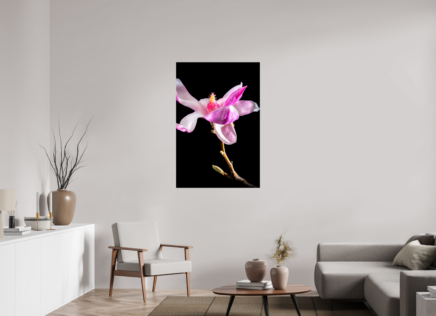 80 x 120 cm, Fine Art Print Baryta auf Alu-Dibond Magnolie_02