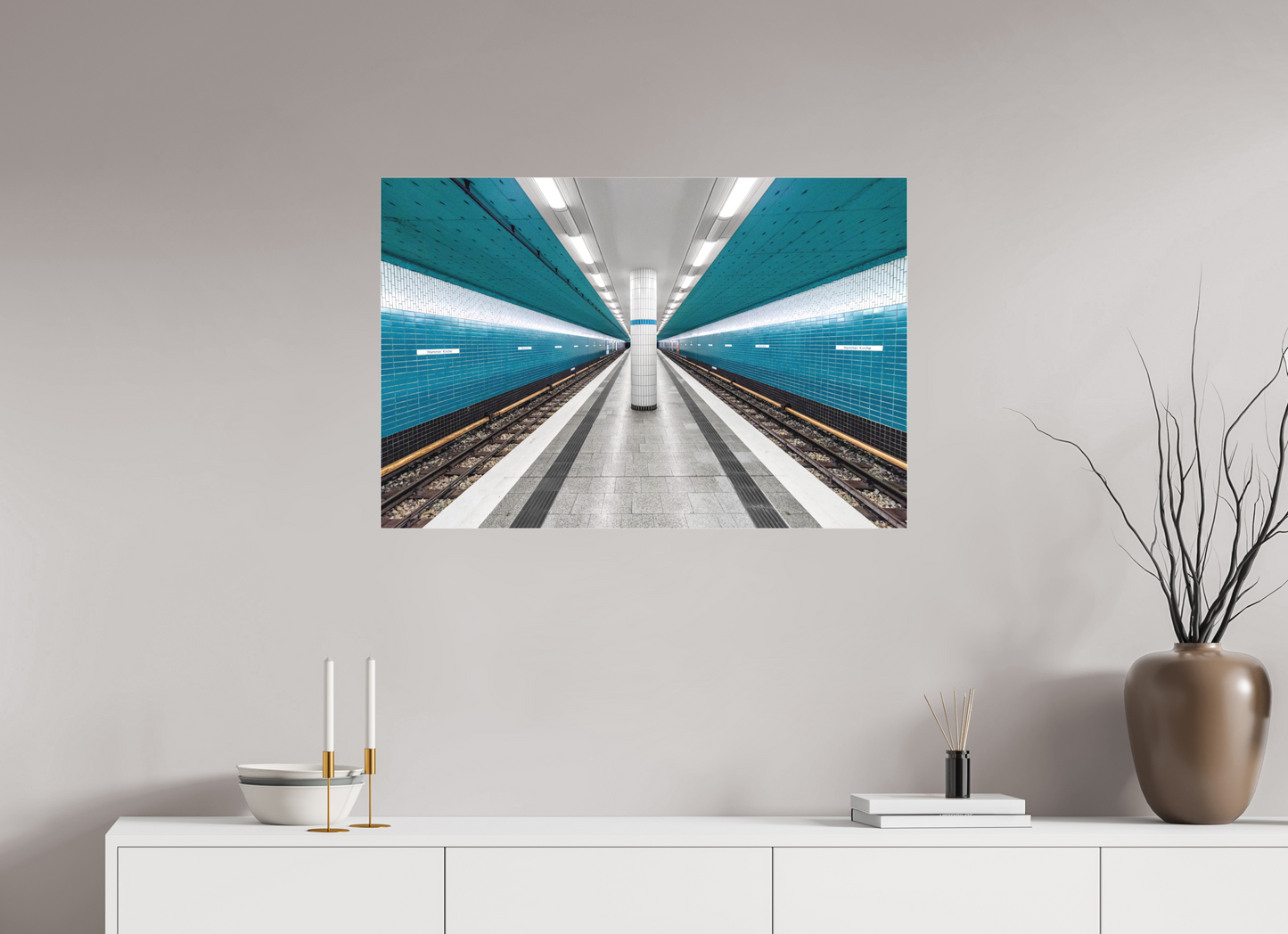 90 x 60 cm, Fine Art Acrylglas Matt Hammer-Kirche #1 Hamburg