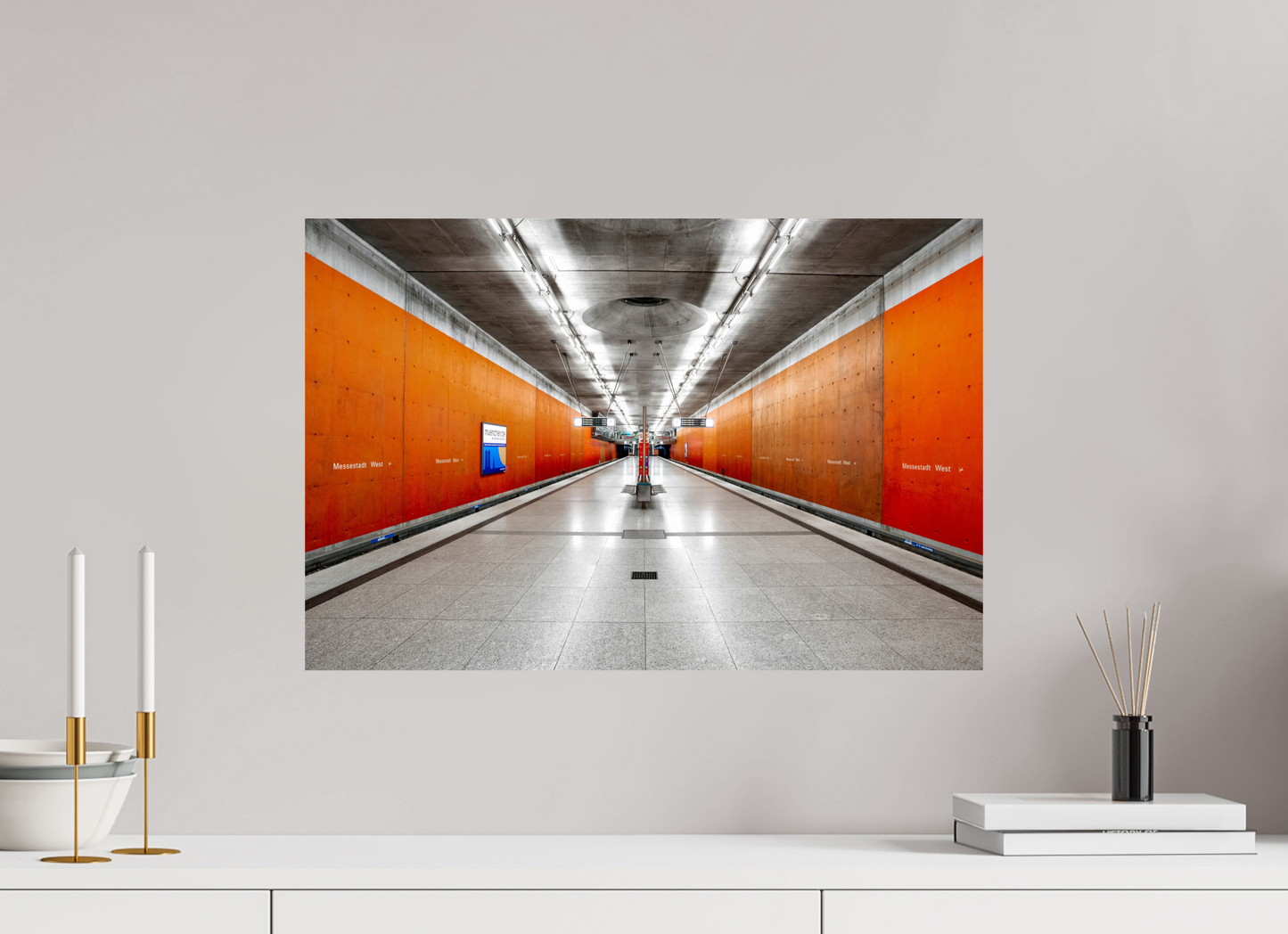 60 x 40 cm, Fine Art Print Metallic Edition Messestadt-West #1 München