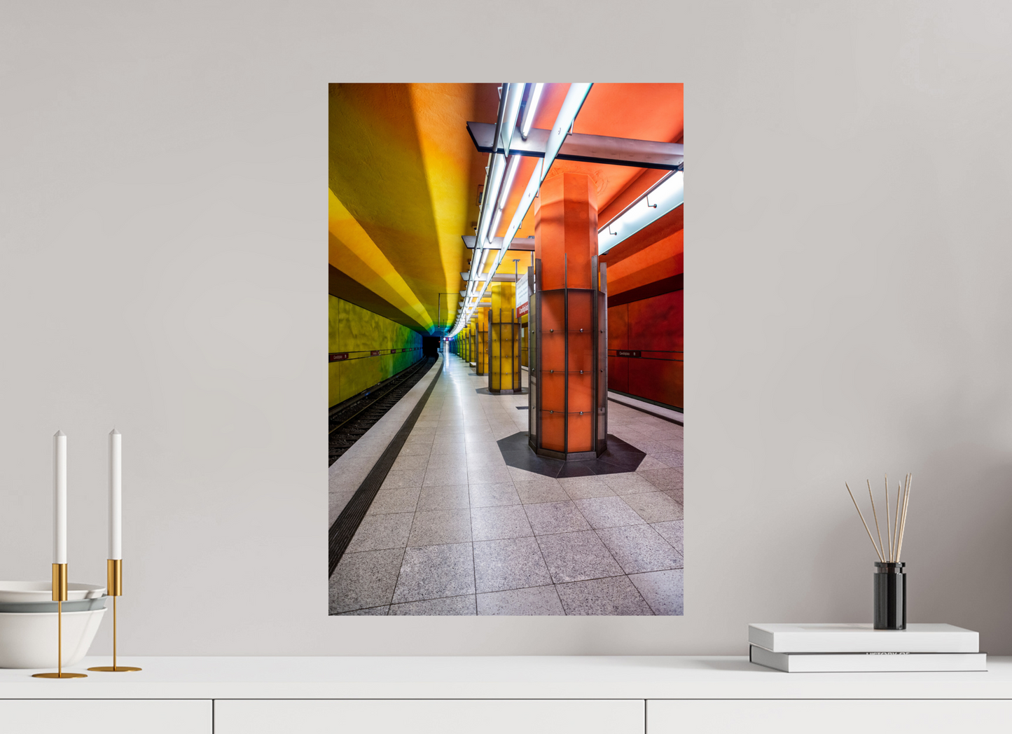 40 x 60 cm, Fine Art Print Metallic Edition Candidplatz #2 München