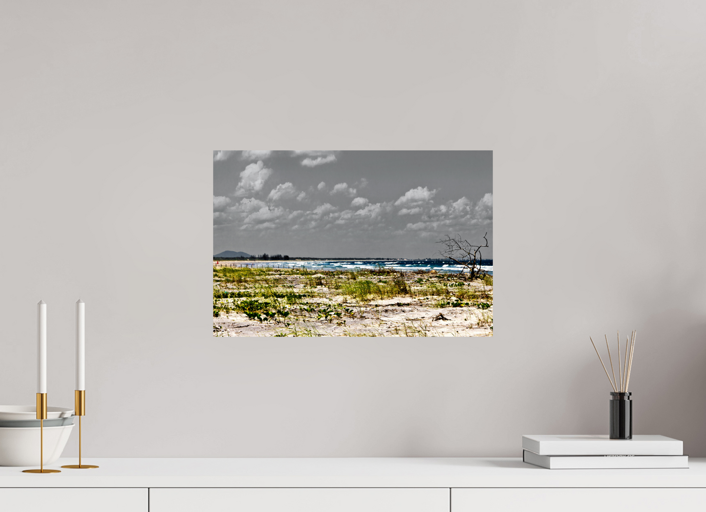 45 x 30 cm, Fine Art Print auf Alu-Dibond ohne Aufhang Ponta Sul - Ilha Comprida - SP