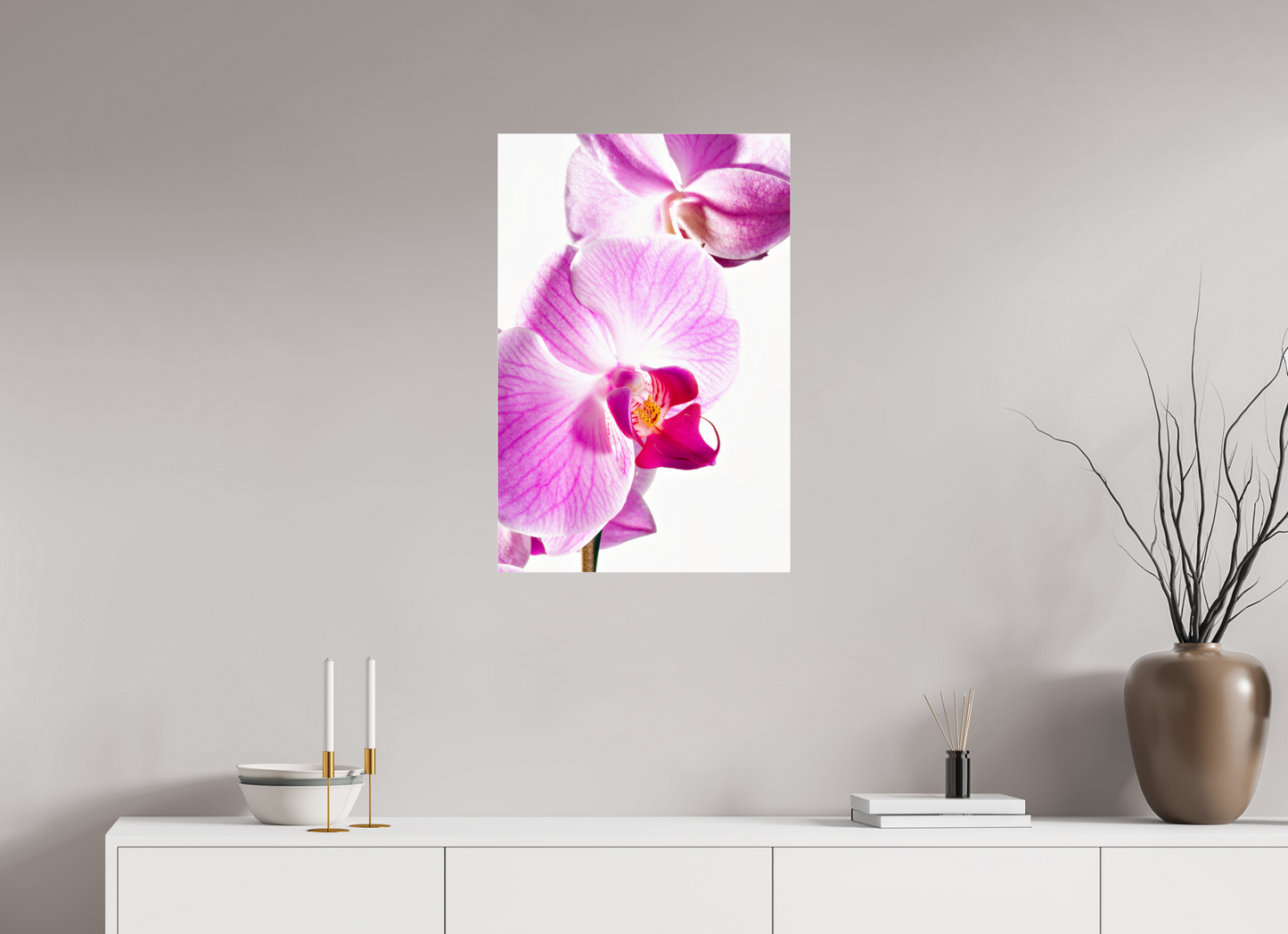 50 x 75 cm, Glänzender Foto-Abzug Acrylglas Phalaenopsis-01