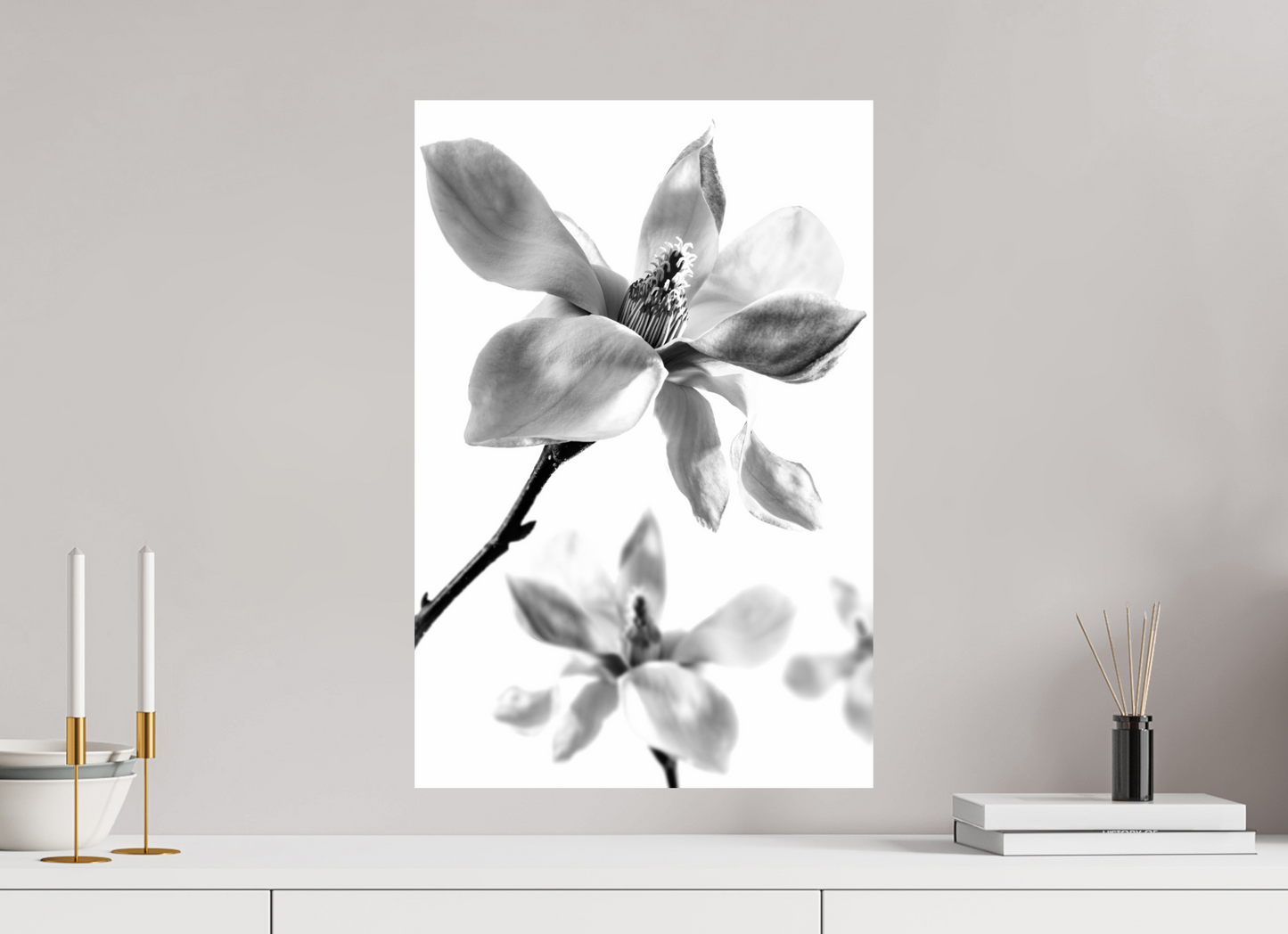 40 x 60 cm, Fine Art Print Baryta auf Alu-Dibond Magnolie_03