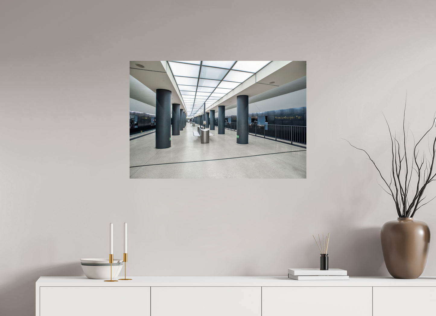 90 x 60 cm, Fine Art Print Metallic Edition Brandenburger-Tor #3 Berlin