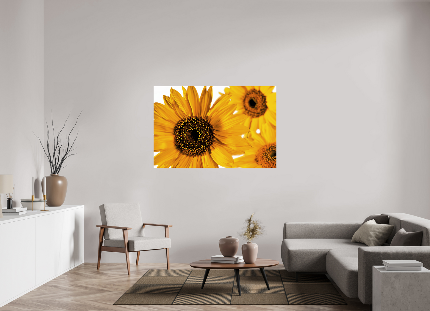 150 x 100 cm, ChromaLuxe HD Metal Print Sonnenblume
