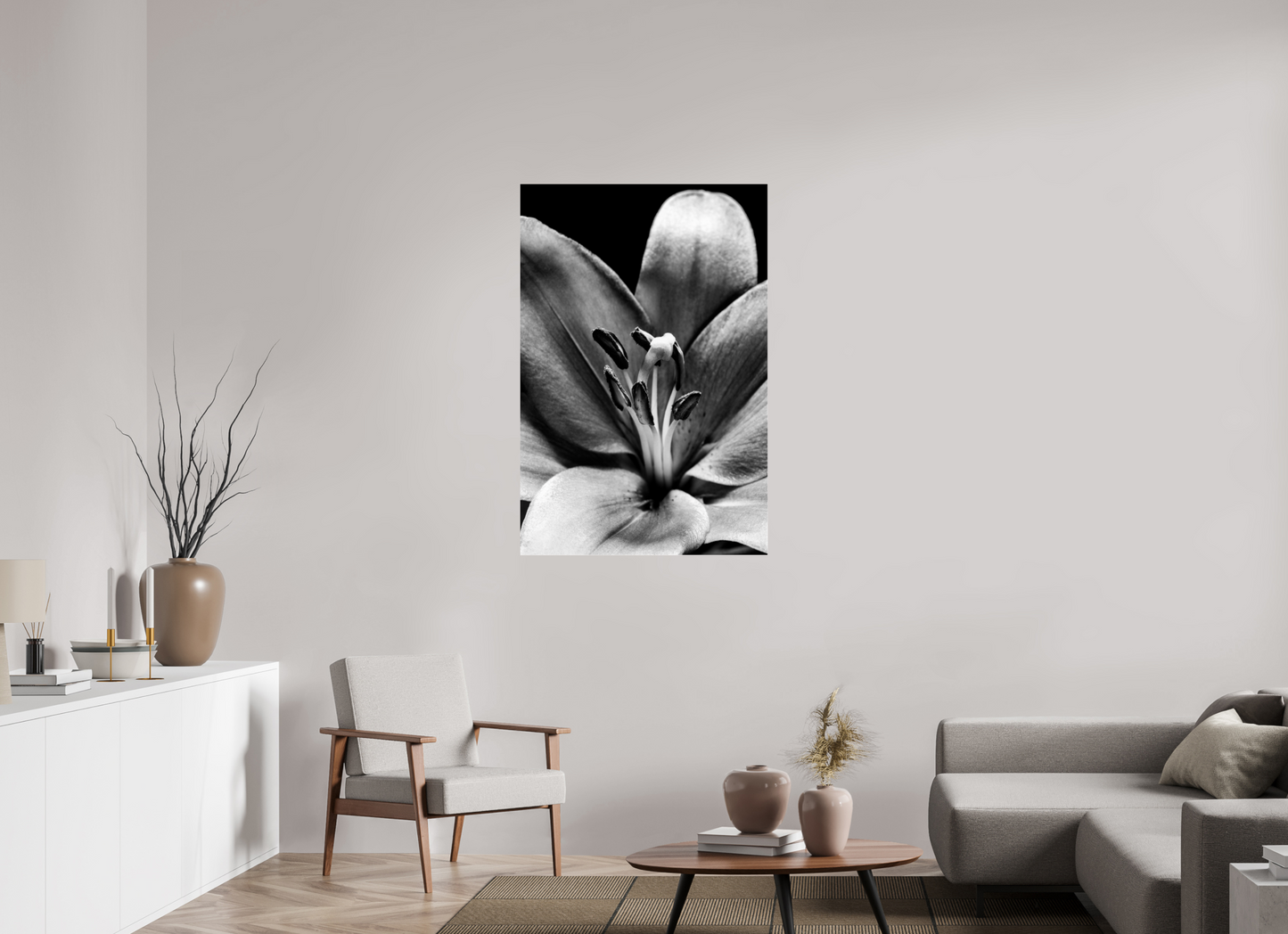 80 x 120 cm, Glänzender Foto-Abzug Acrylglas Lilie_01