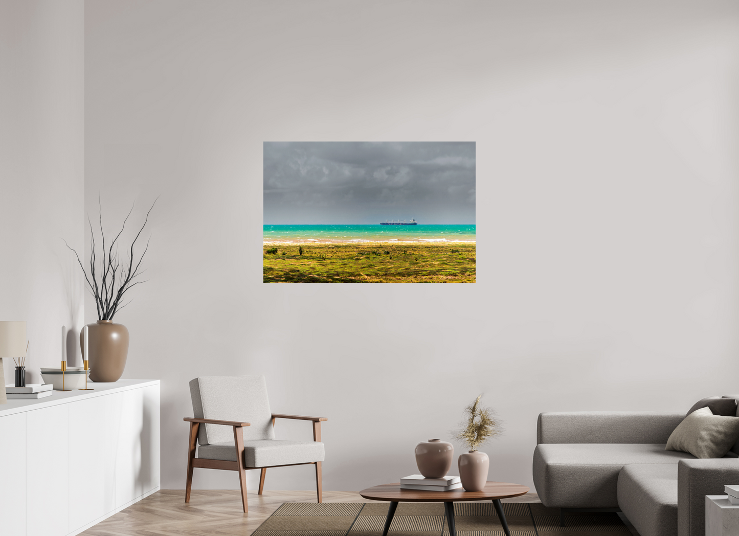 120 x 80 cm, Fine Art Print auf Alu-Dibond ohne Aufhang Barra dos Coqueiros - SE