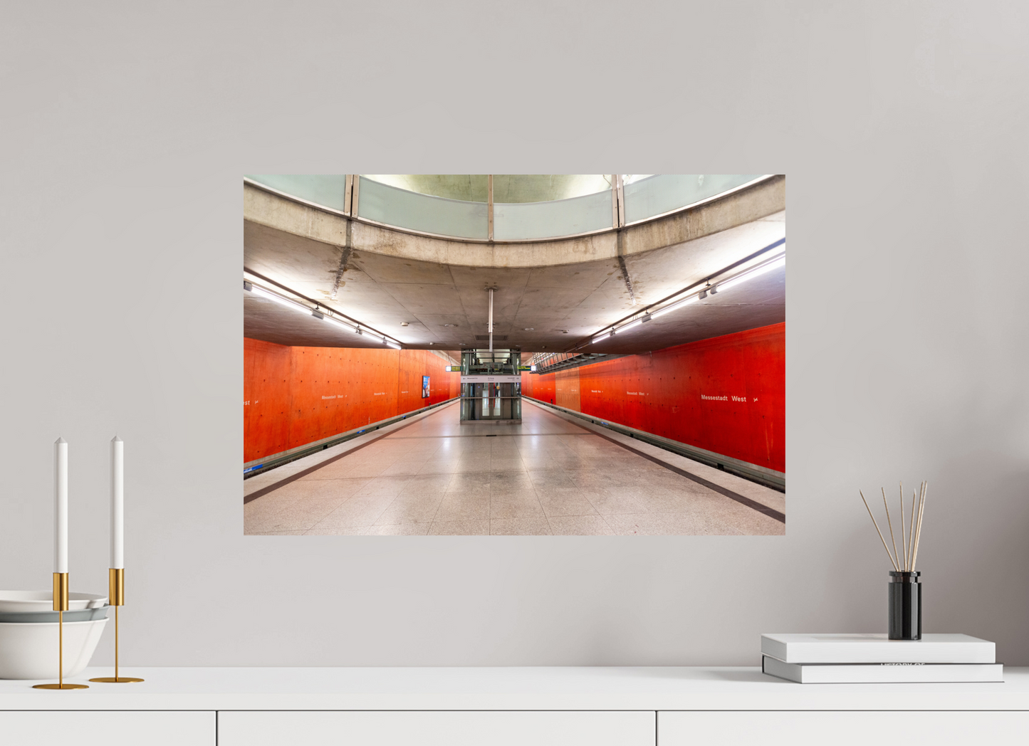 60 x 40 cm, Fine Art Print Metallic Edition Messestadt-West #4 München