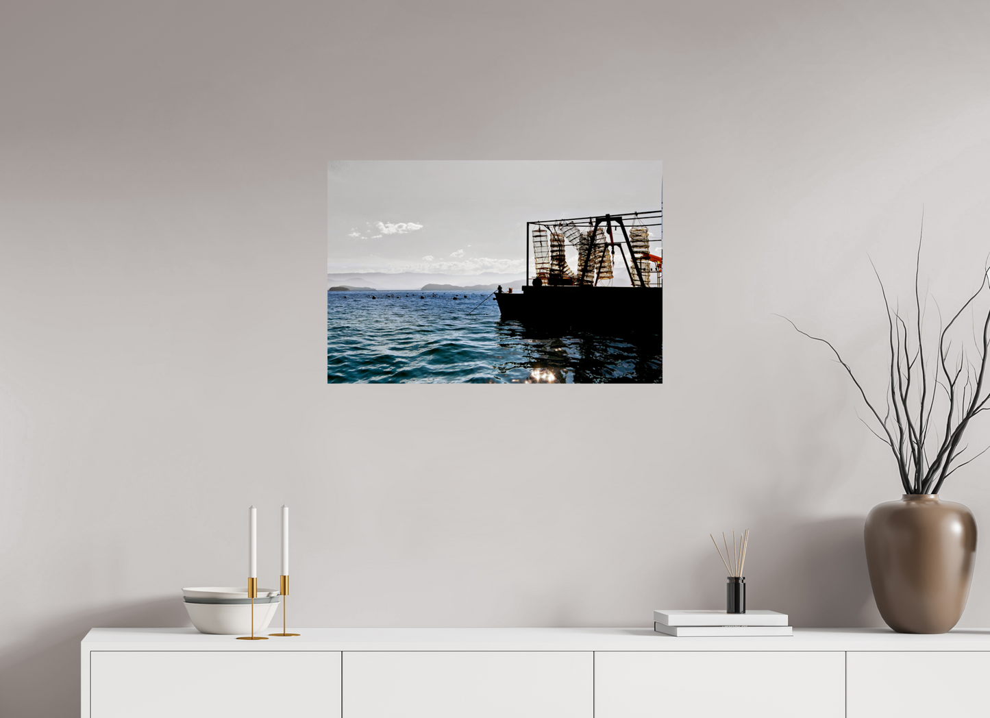 75 x 50 cm, Fine Art Print auf Alu-Dibond ohne Aufhang Ilha das Couves - Picinguaba - SP