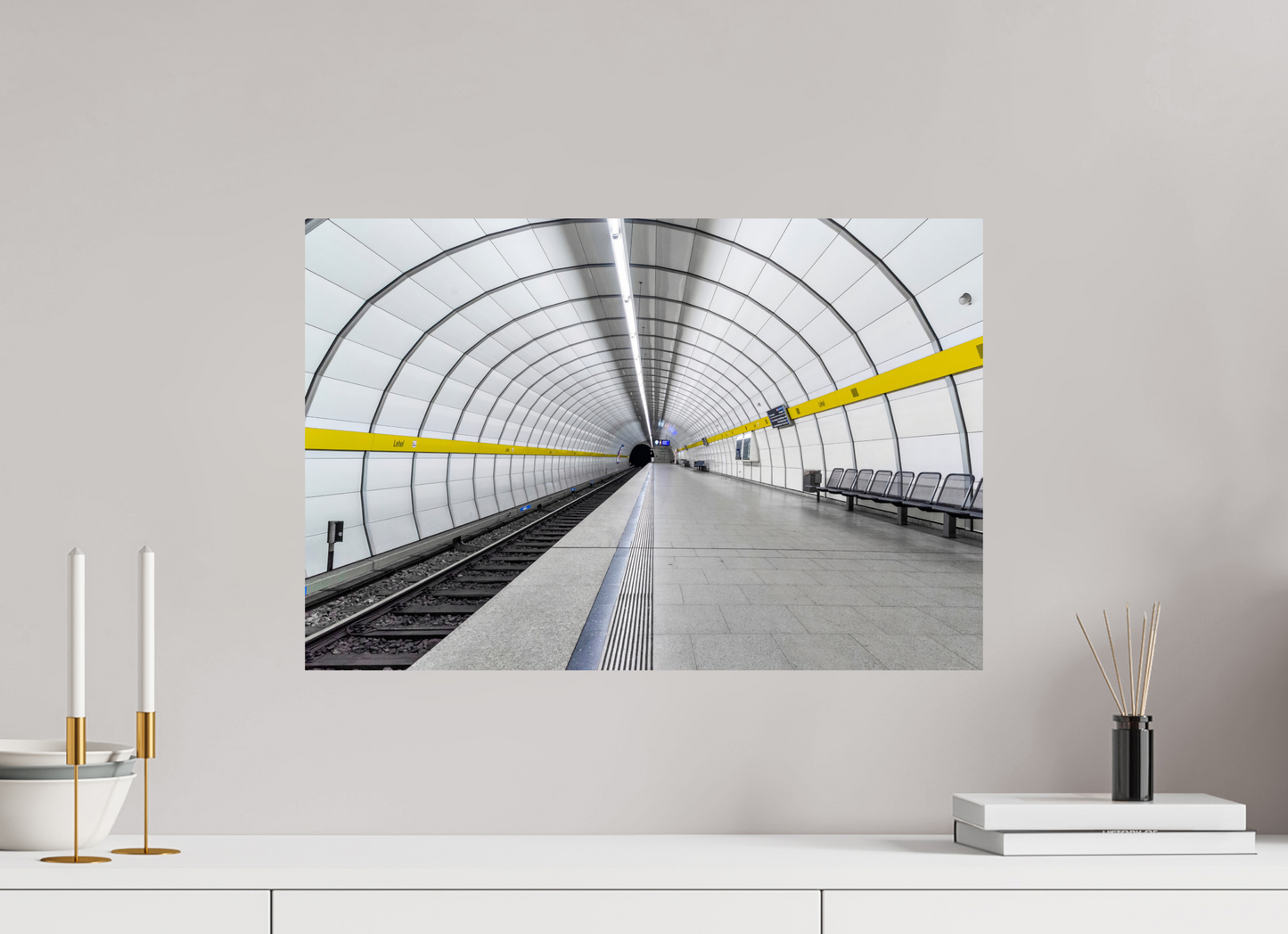 60 x 40 cm, Fine Art Print Metallic Edition Mundsburg #1 Hamburg