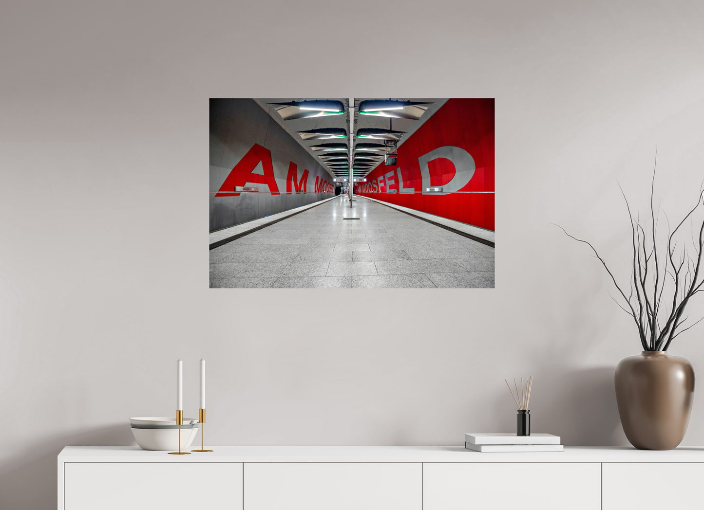 90 x 60 cm, Fine Art Print Metallic Edition Am Moosfeld #1 München