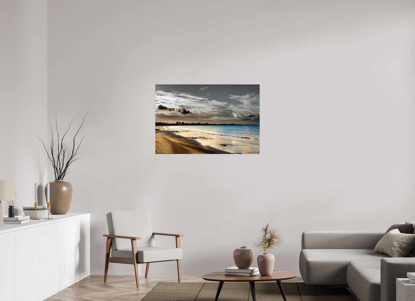 105 x 70 cm, Fine Art Print auf Alu-Dibond ohne Aufhang Praia do Manaíra - João Pessoa - PB