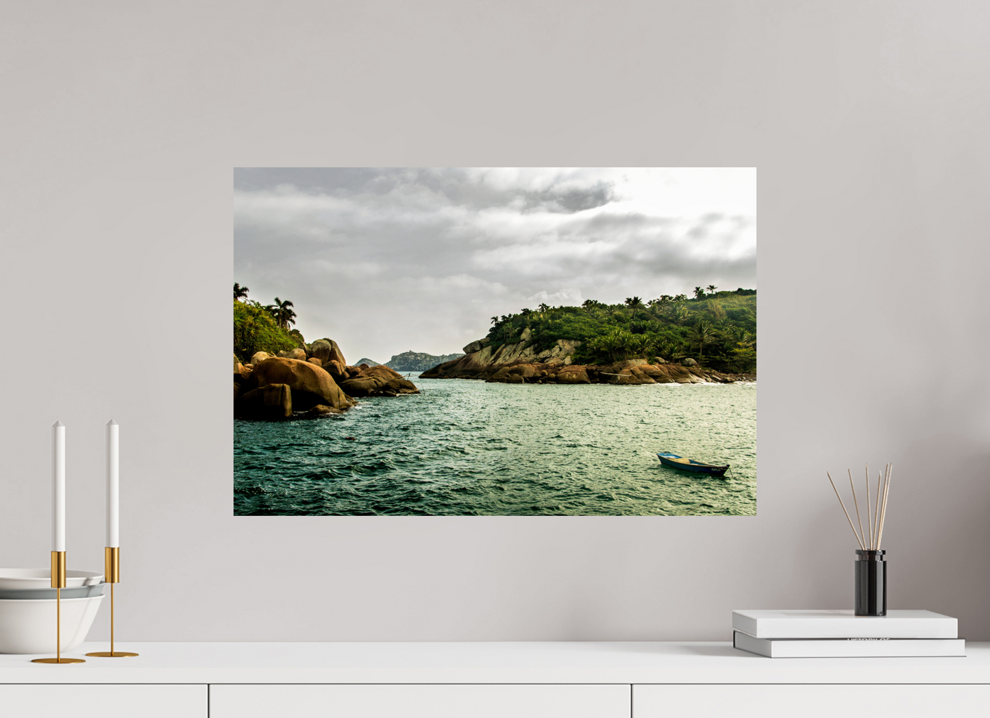 60 x 40 cm, Fine Art Print auf Alu-Dibond ohne Aufhang Ilha Vitória - Ilhabela - SP