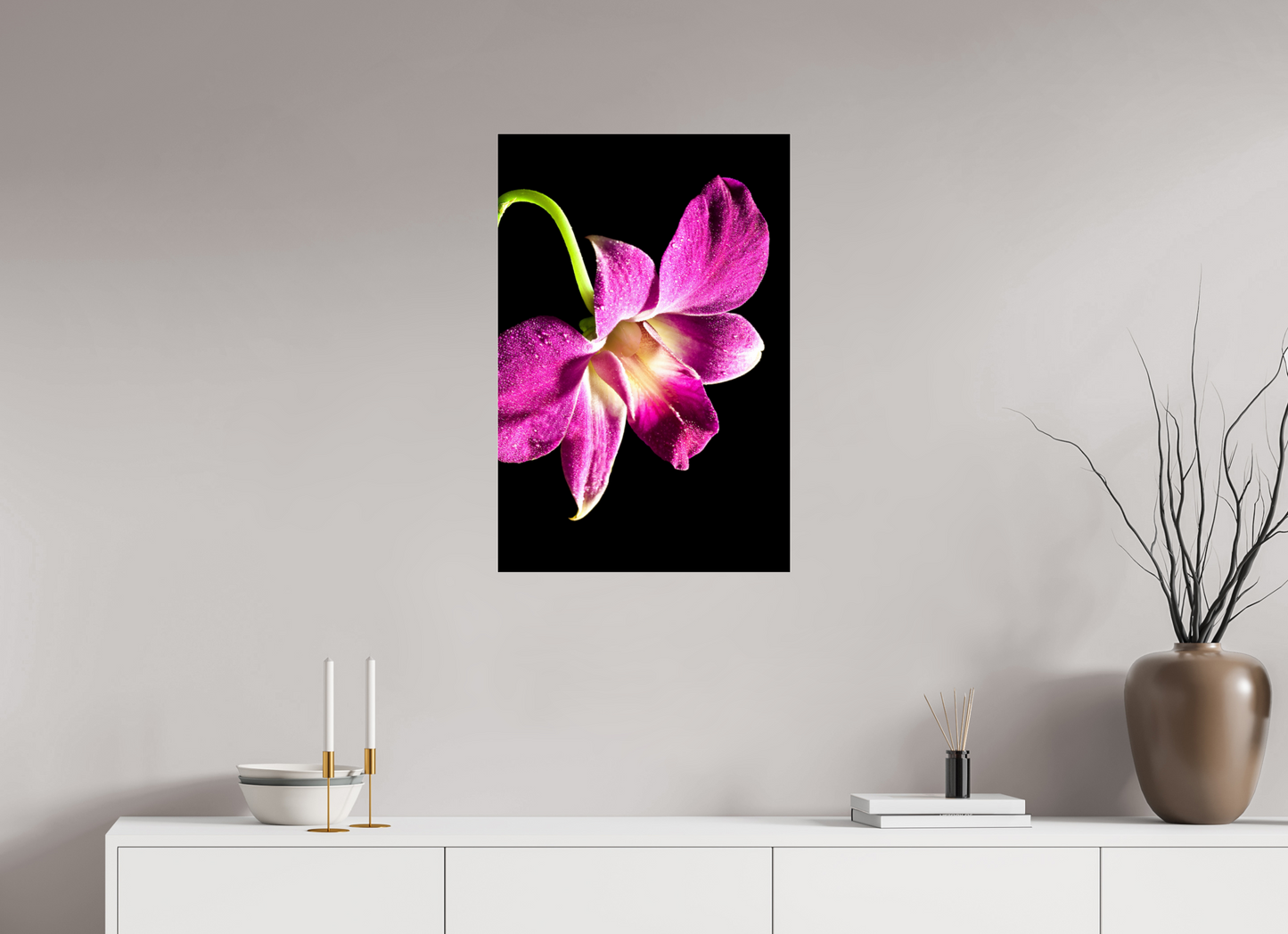 50 x 75 cm, Glänzender Foto-Abzug Acrylglas Phalaenopsis-2