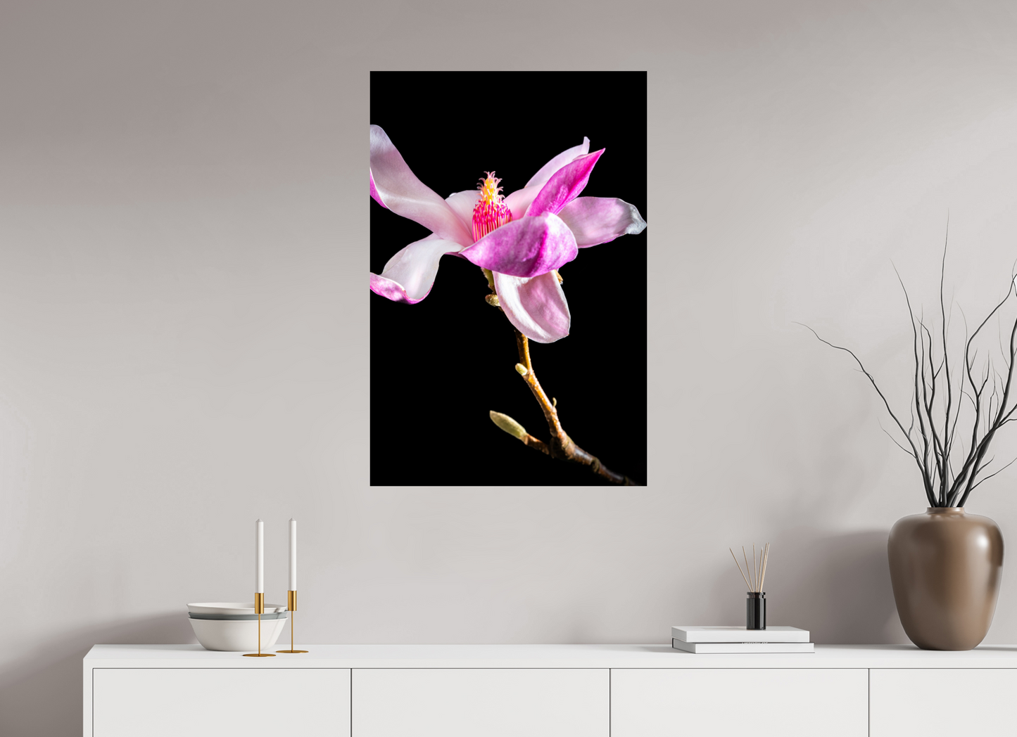 60 x 90 cm, Fine Art Print Baryta auf Alu-Dibond Magnolie_02