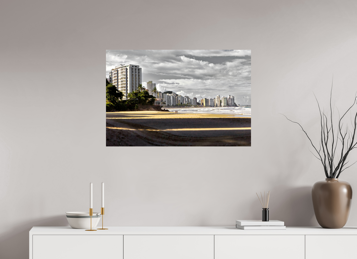 90 x 60 cm, Fine Art Print auf Alu-Dibond ohne Aufhang Asturias - Guarujá - SP