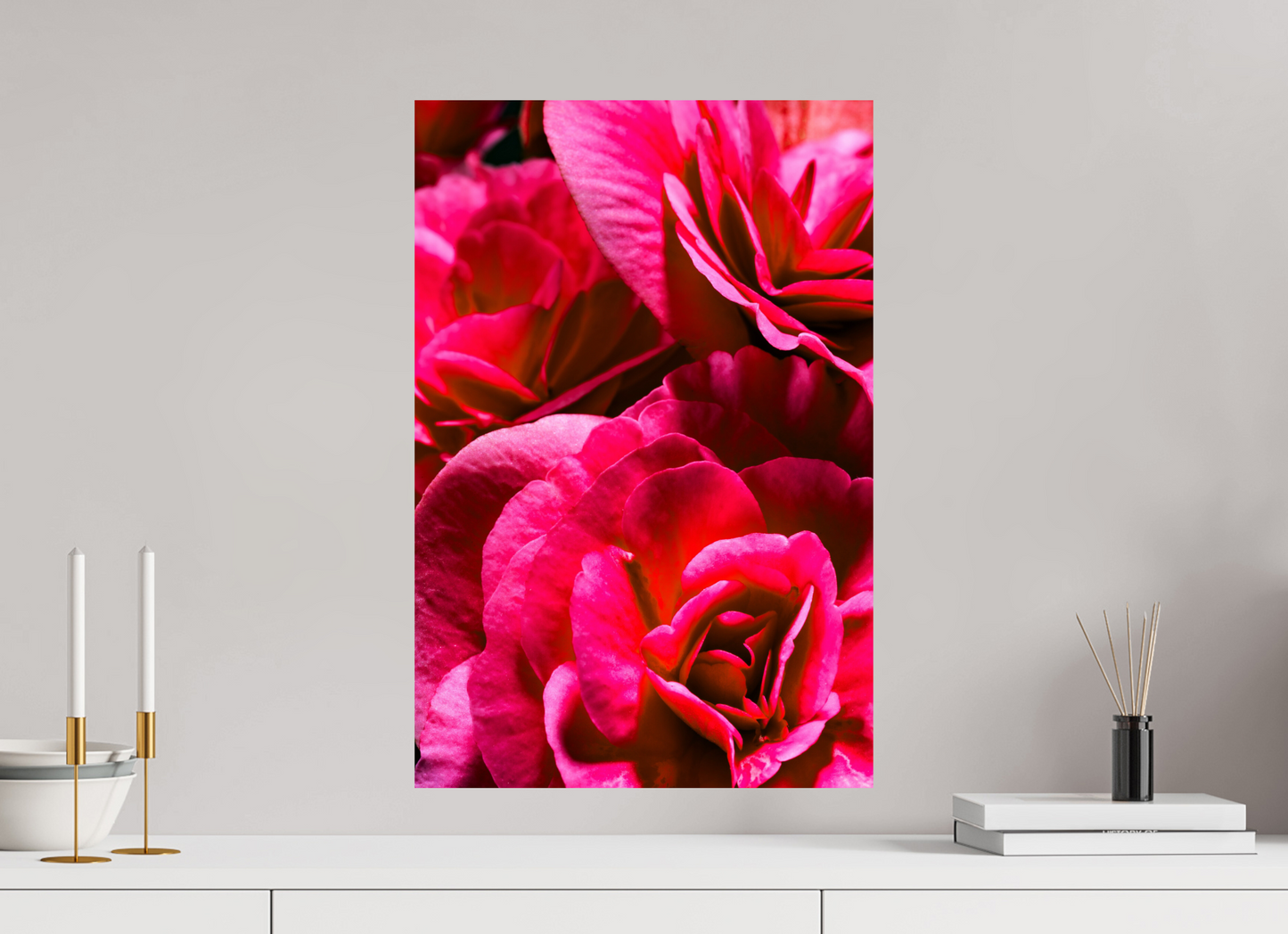 40 x 60 cm, Fine Art Print Baryta auf Alu-Dibond Kamelie