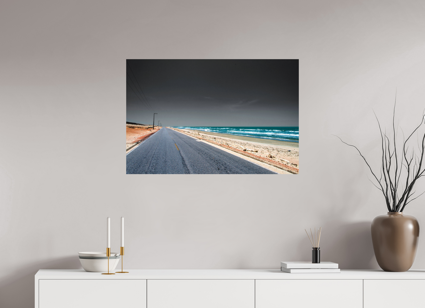 90 x 60 cm, Fine Art Print auf Alu-Dibond ohne Aufhang Ponta do Mel - Areia Branca - RN