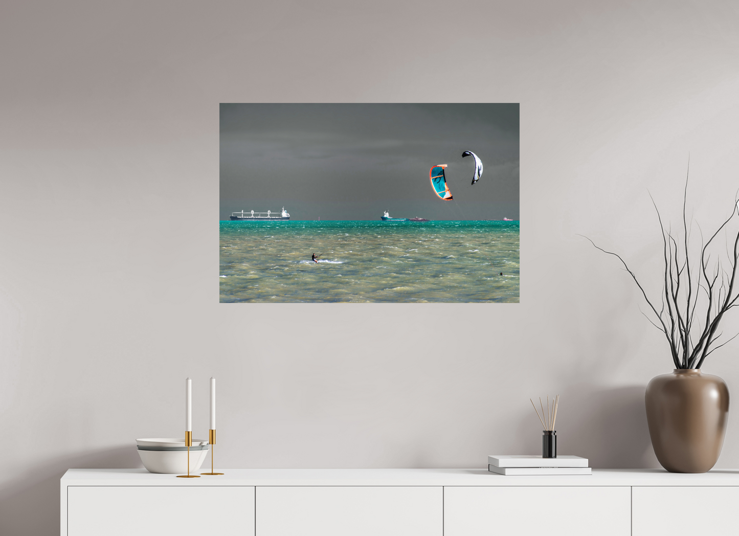 90 x 60 cm, Fine Art Print auf Alu-Dibond ohne Aufhang Praia de Camburi - Vitória - ES. #2