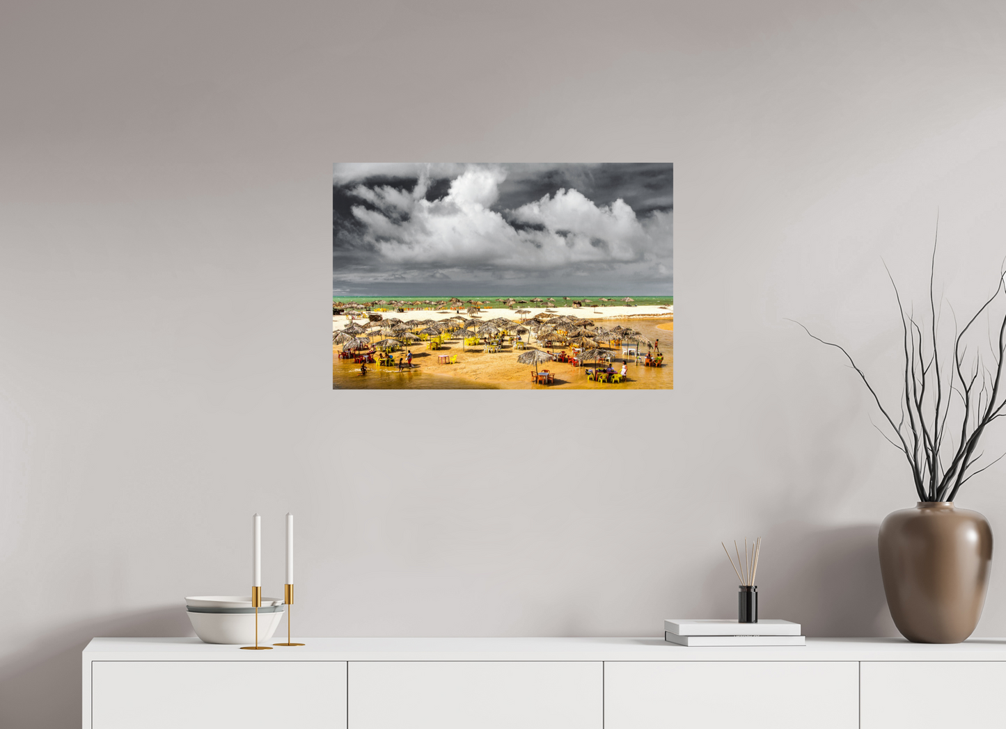 75 x 50 cm, Fine Art Print auf Alu-Dibond ohne Aufhang Praia Bela - Pitimbu - PB