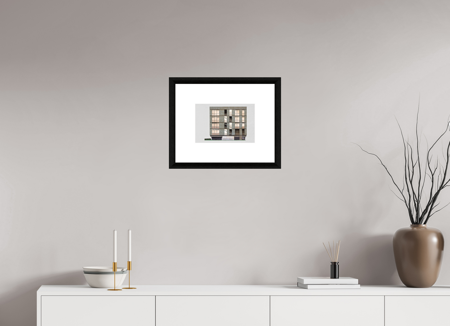 30 x 20 cm, Le Havre _ Framed _Passepartout_Photo Silk Baryta Hahnemuehle Ascending_Stairs