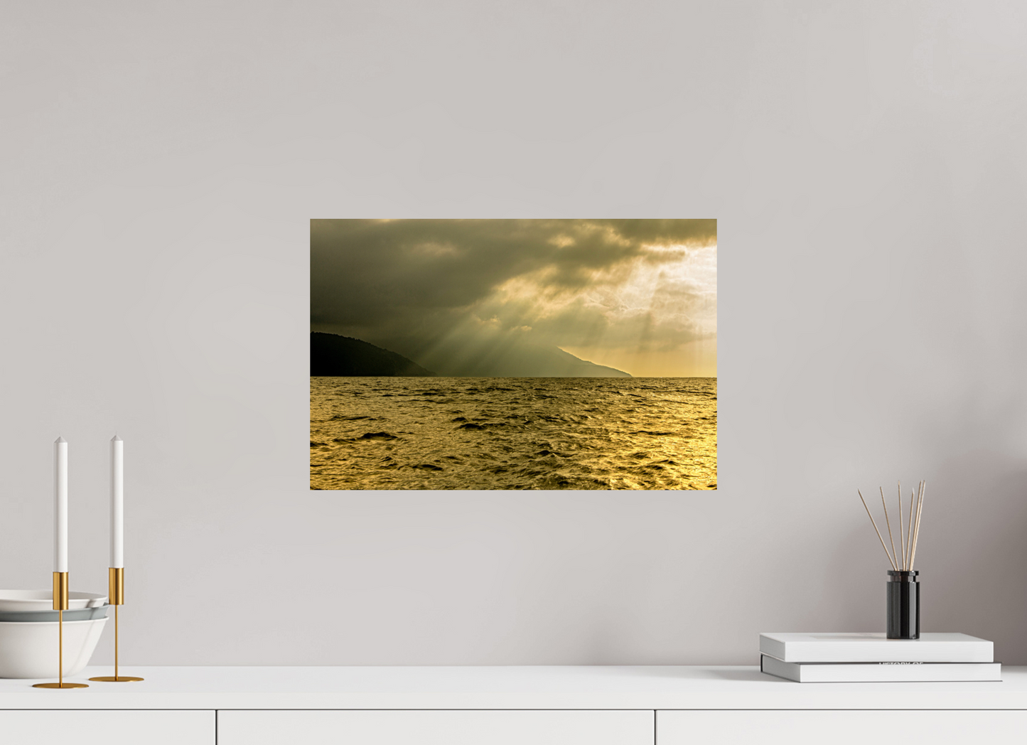 45 x 30 cm, Fine Art Print auf Alu-Dibond ohne Aufhang Canal de São Sebastião - Ilhabela - SP