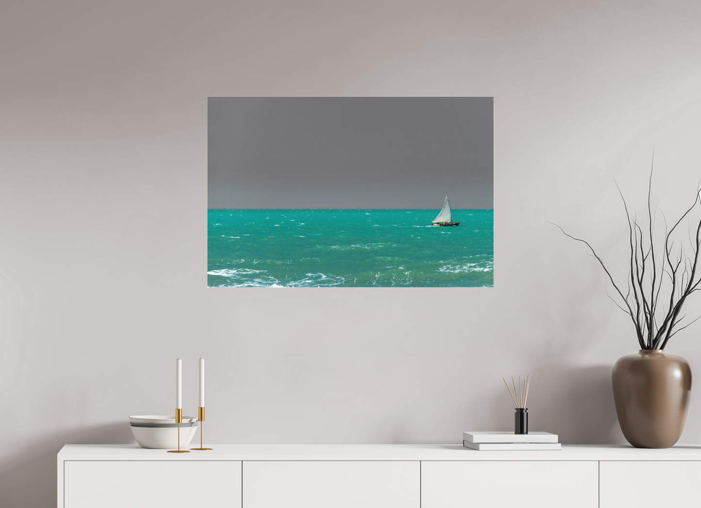 90 x 60 cm, Fine Art Acrylglas Matt Praia do Rosado - Porto do Mangue - RN