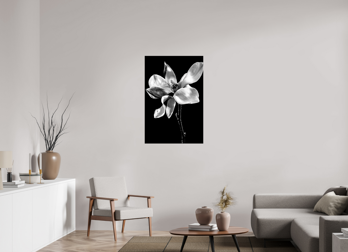 70 x 105 cm, Fine Art Print Baryta auf Alu-Dibond Magnolie_01