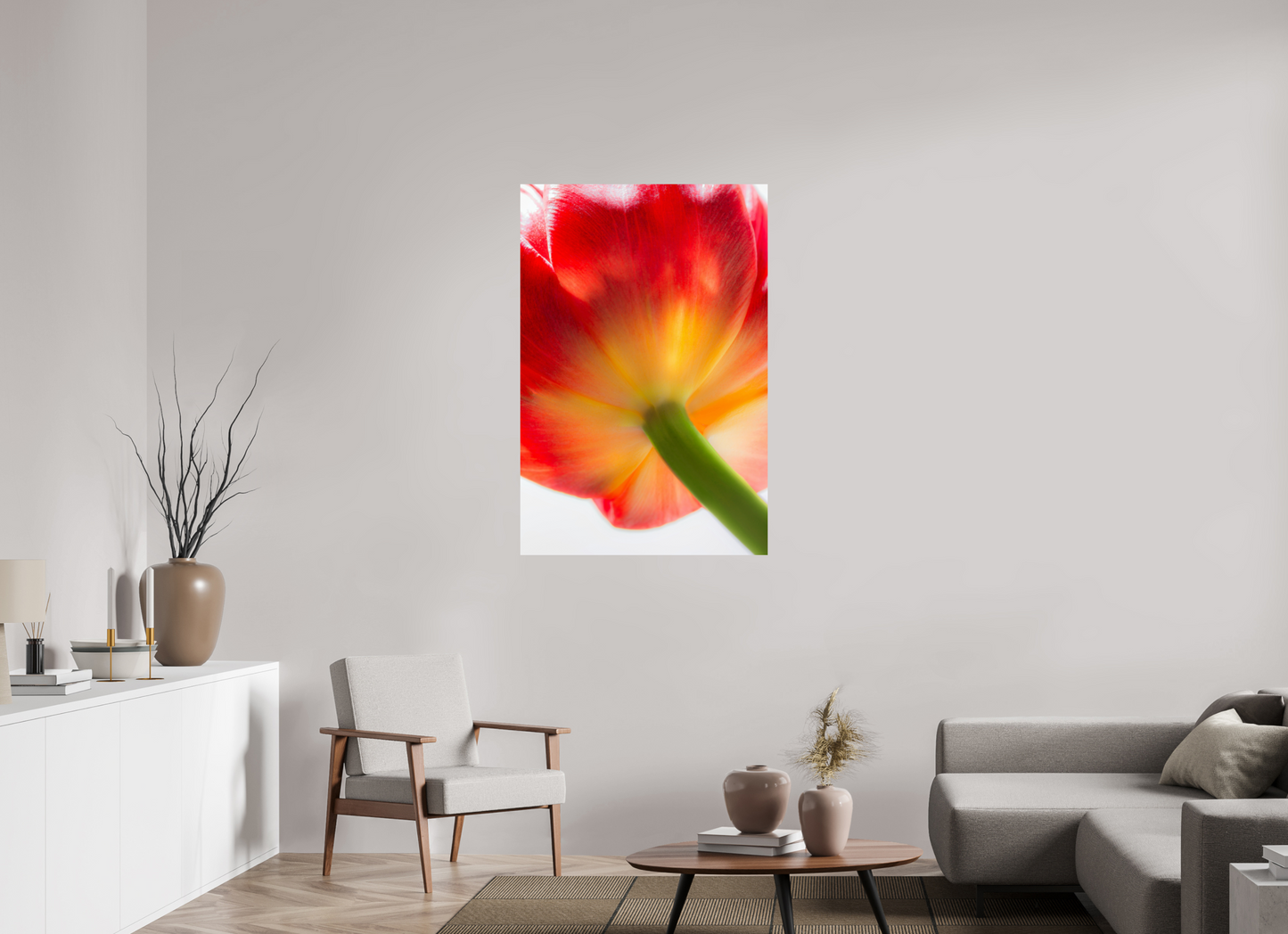 80 x 120 cm, ChromaLuxe HD Metal Print Tulpe-08