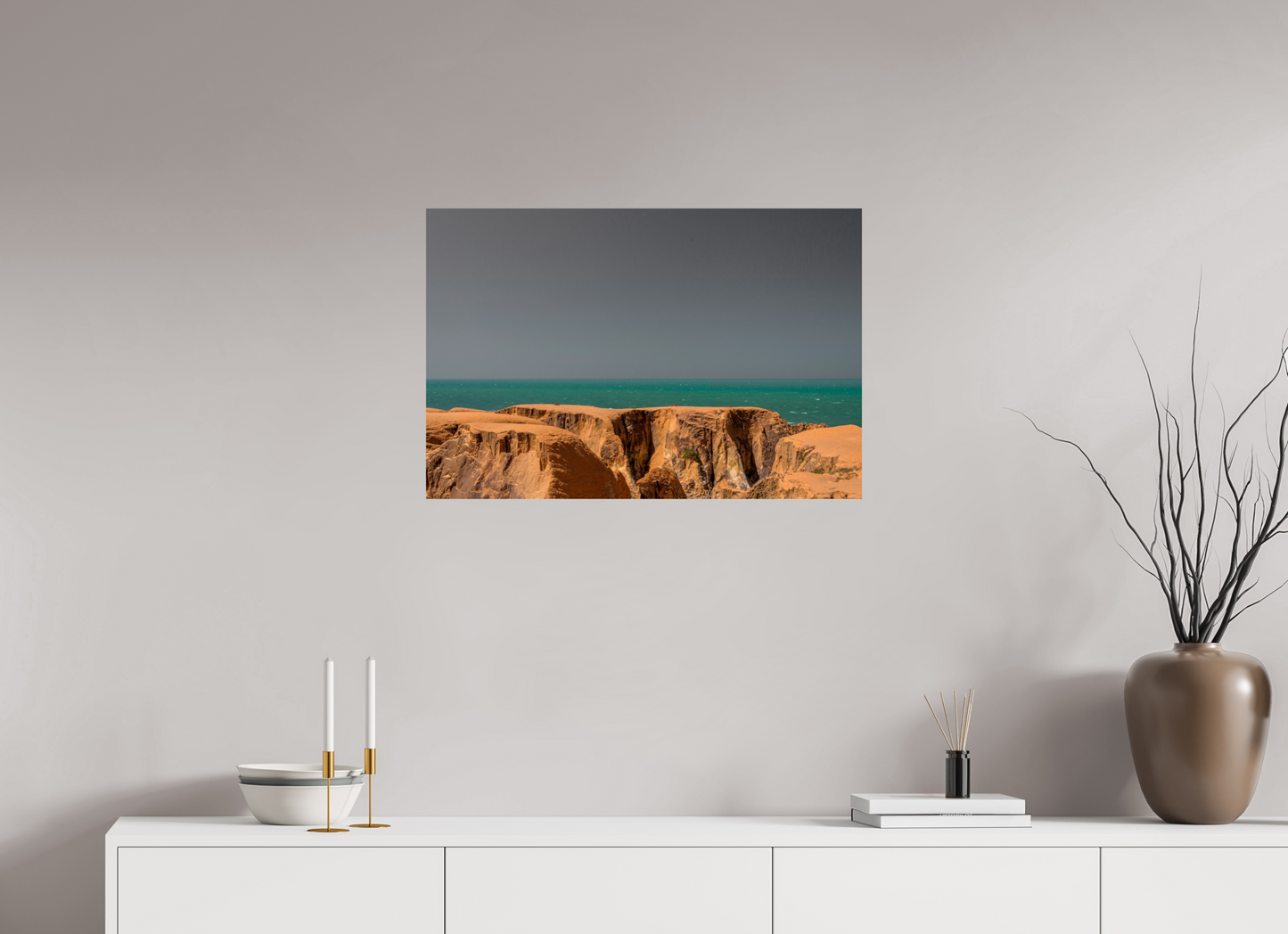 75 x 50 cm, Fine Art Print auf Alu-Dibond ohne Aufhang Praia das Fontes - Beberibe - CE