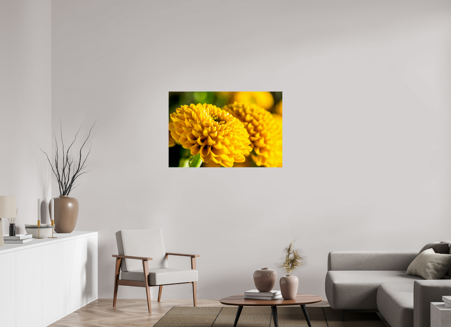 105 x 70 cm, ChromaLuxe HD Metal Print Chrysanthemen-04