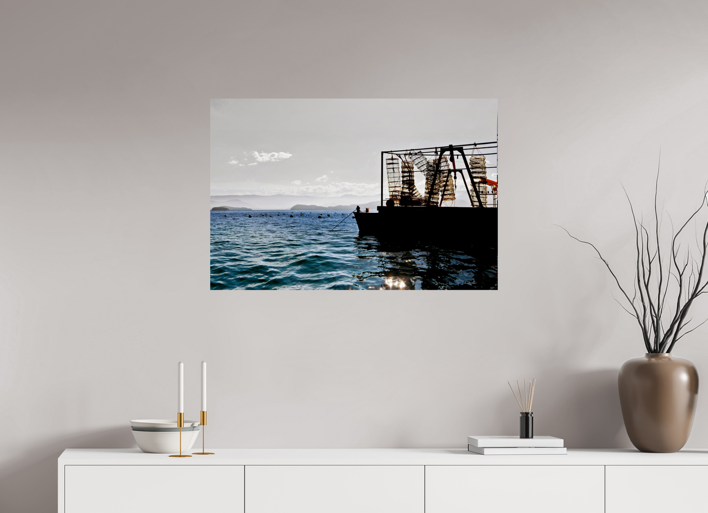 90 x 60 cm, Fine Art Print auf Alu-Dibond ohne Aufhang Ilha das Couves - Picinguaba - SP