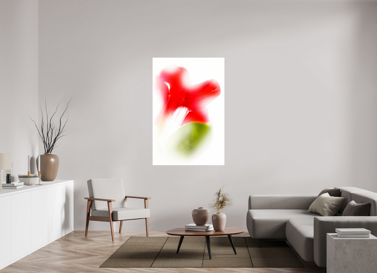 100 x 150 cm, Glänzender Foto-Abzug Acrylglas Abstract Green