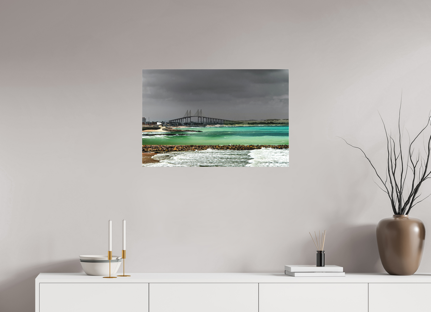 75 x 50 cm, Fine Art Acrylglas Matt Praia de Miami - Natal - RN