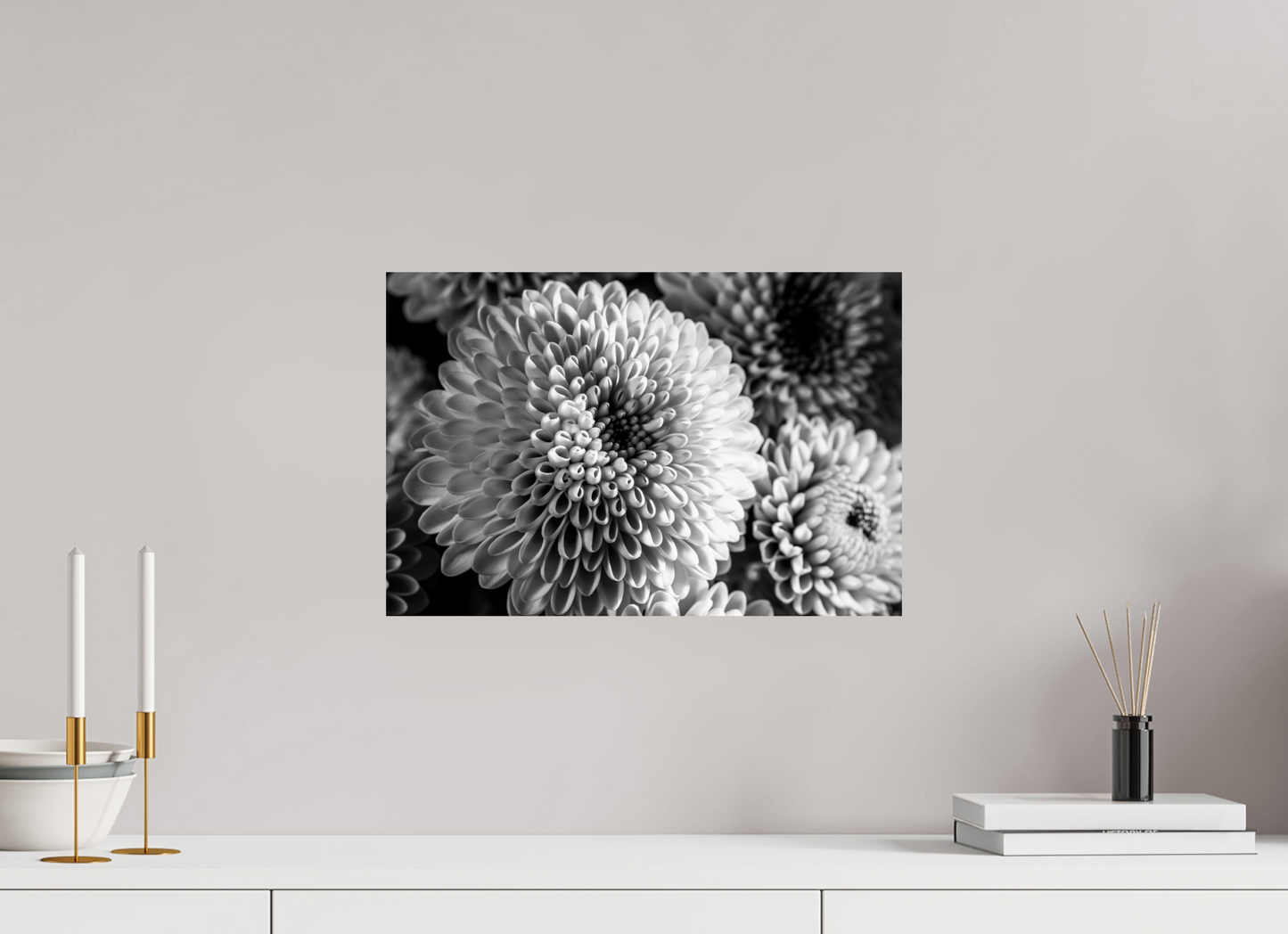 45 x 30 cm, Fine Art Print Baryta auf Alu-Dibond Chrysanthemen-02