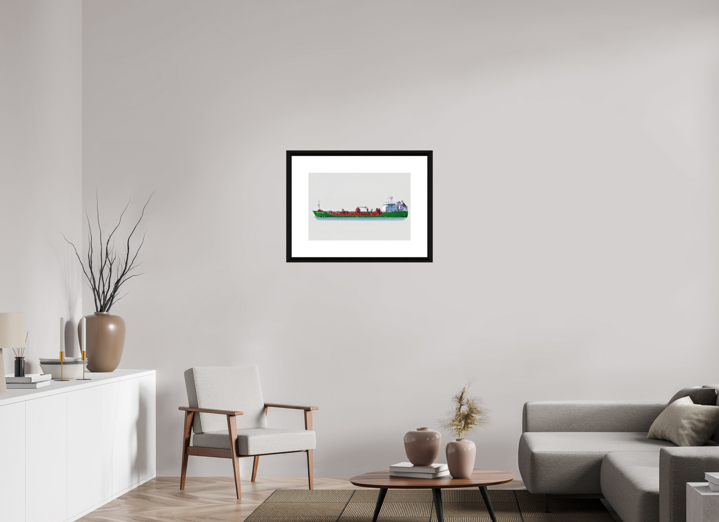 60 x 40 cm, Le Havre _ Framed _Passepartout_Photo Silk Baryta Hahnemuehle Sandpiper