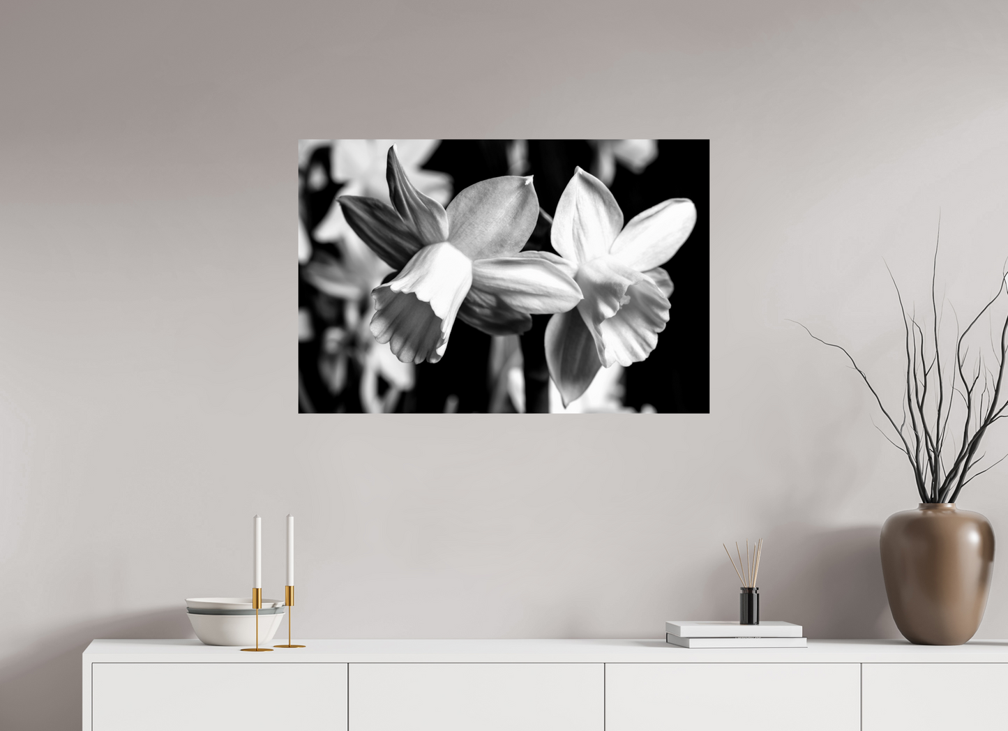 90 x 60 cm, ChromaLuxe HD Metal Print Narzisse_01