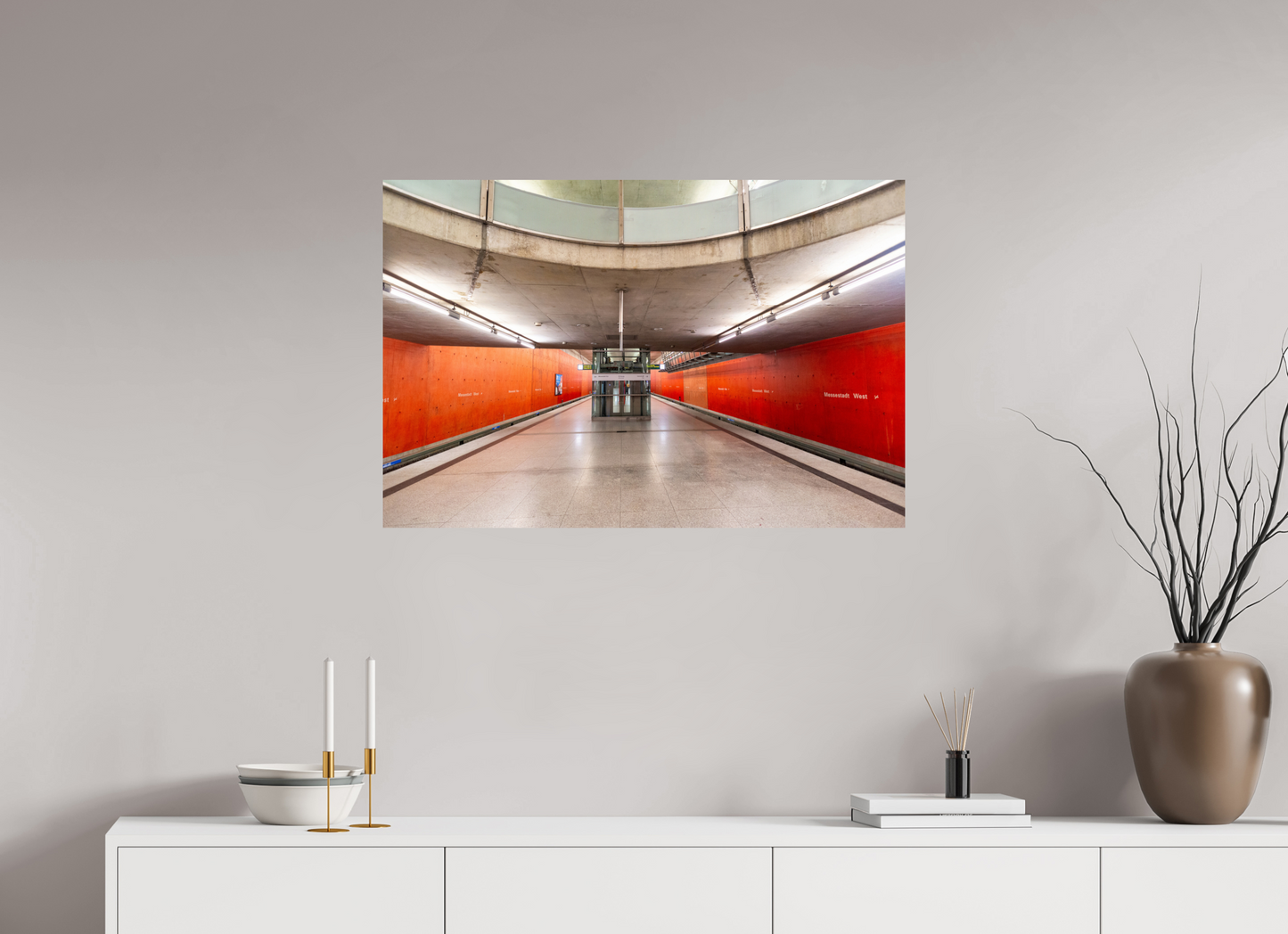 90 x 60 cm, Fine Art Print Metallic Edition Messestadt-West #4 München