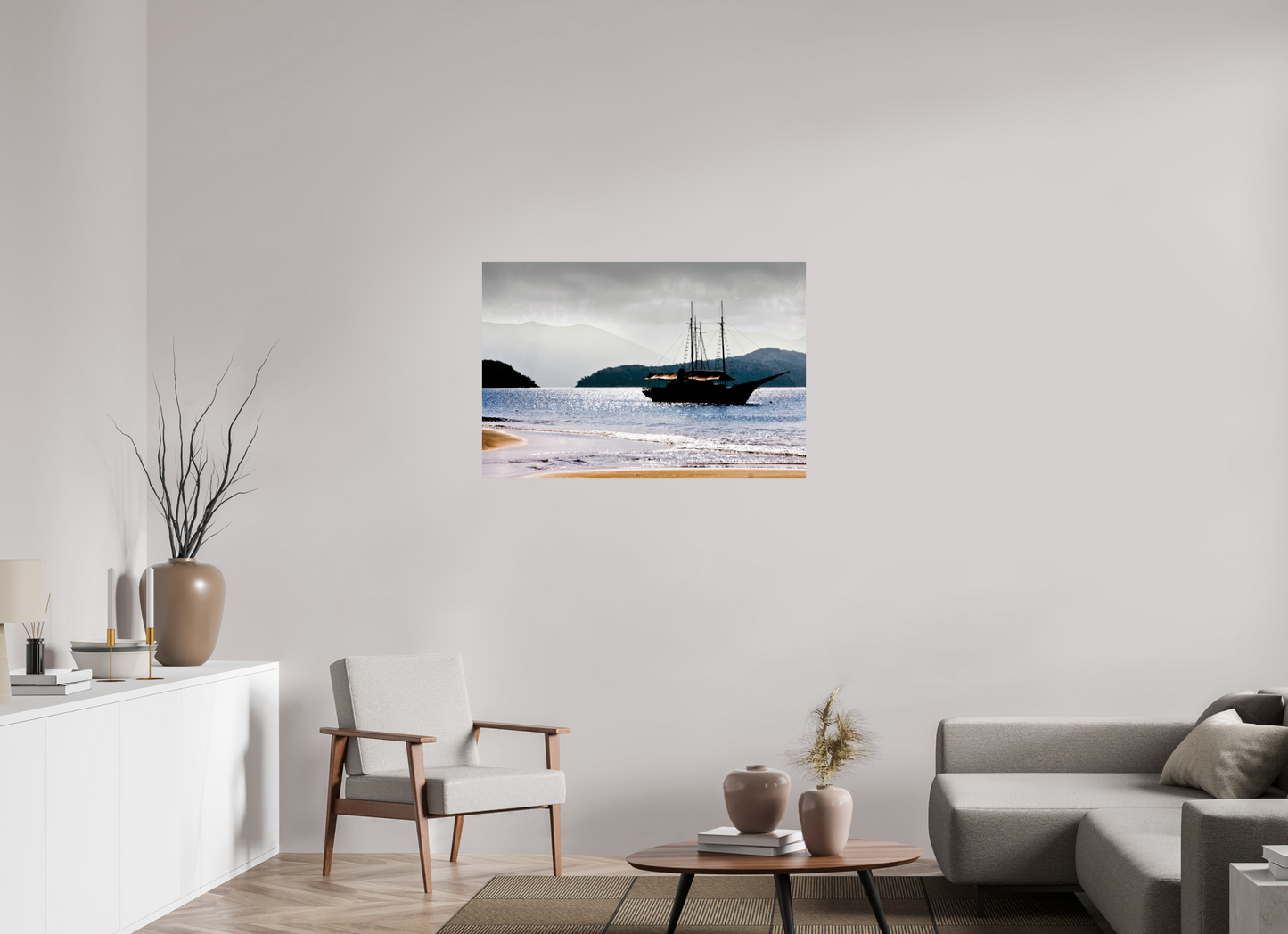 105 x 70 cm, Fine Art Print auf Alu-Dibond ohne Aufhang Ilha dos Porcos - Ubatuba - SP
